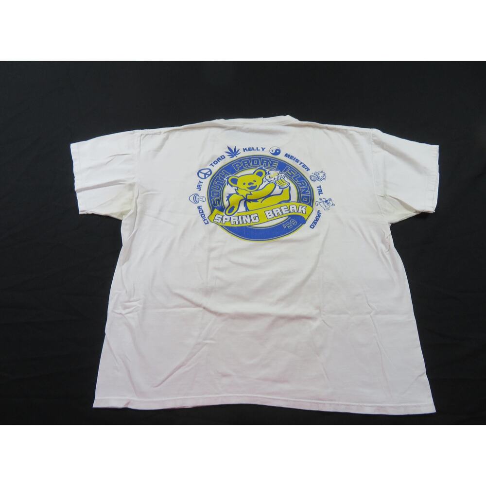 Grateful Dead Spring Break Bear With Beer White T-shirt Sz 2XL 1990s